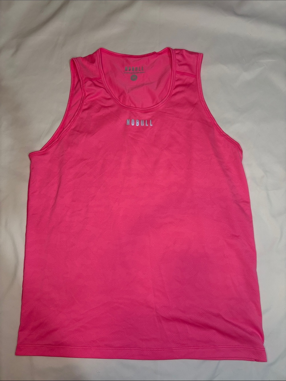 Hot Neon Pink NOBULL No Bull Men’s Training Tank Dri-Fit Breathable Fitness M